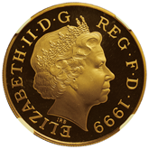 イギリス　ダイアナ妃追悼記念  5ポンド金貨［Proof FDC］【裏面】