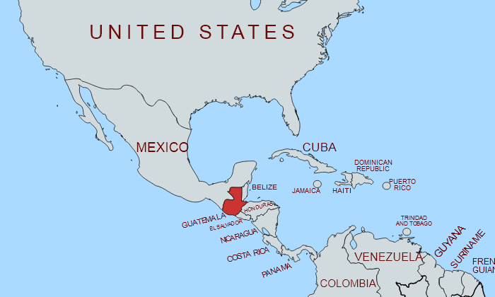 グアテマラの地図