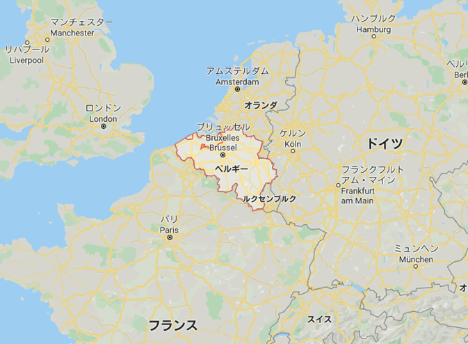 ベルギーとオランダの位置関係