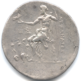古代ギリシャ　アレキサンダー3世　テトラドラクマ銀貨［F］【裏面】